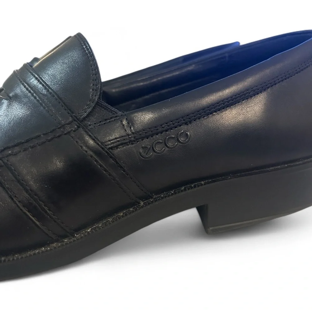 ECCO Men's Black Leather Penny‎ Loafer - Size 13-13.5